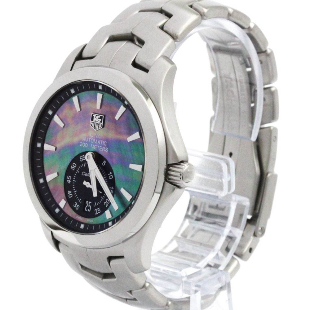 TAG HEUER Link Limited Edition Black MOP Steel Watch WJF211K Polished - Picture 2 of 8